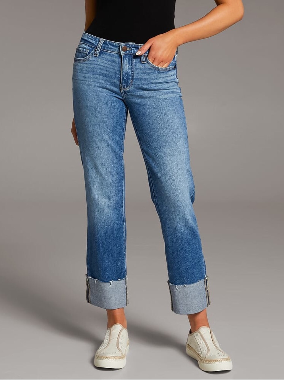 BKE Payton Cropped Straight Stretch Cuffed Jean